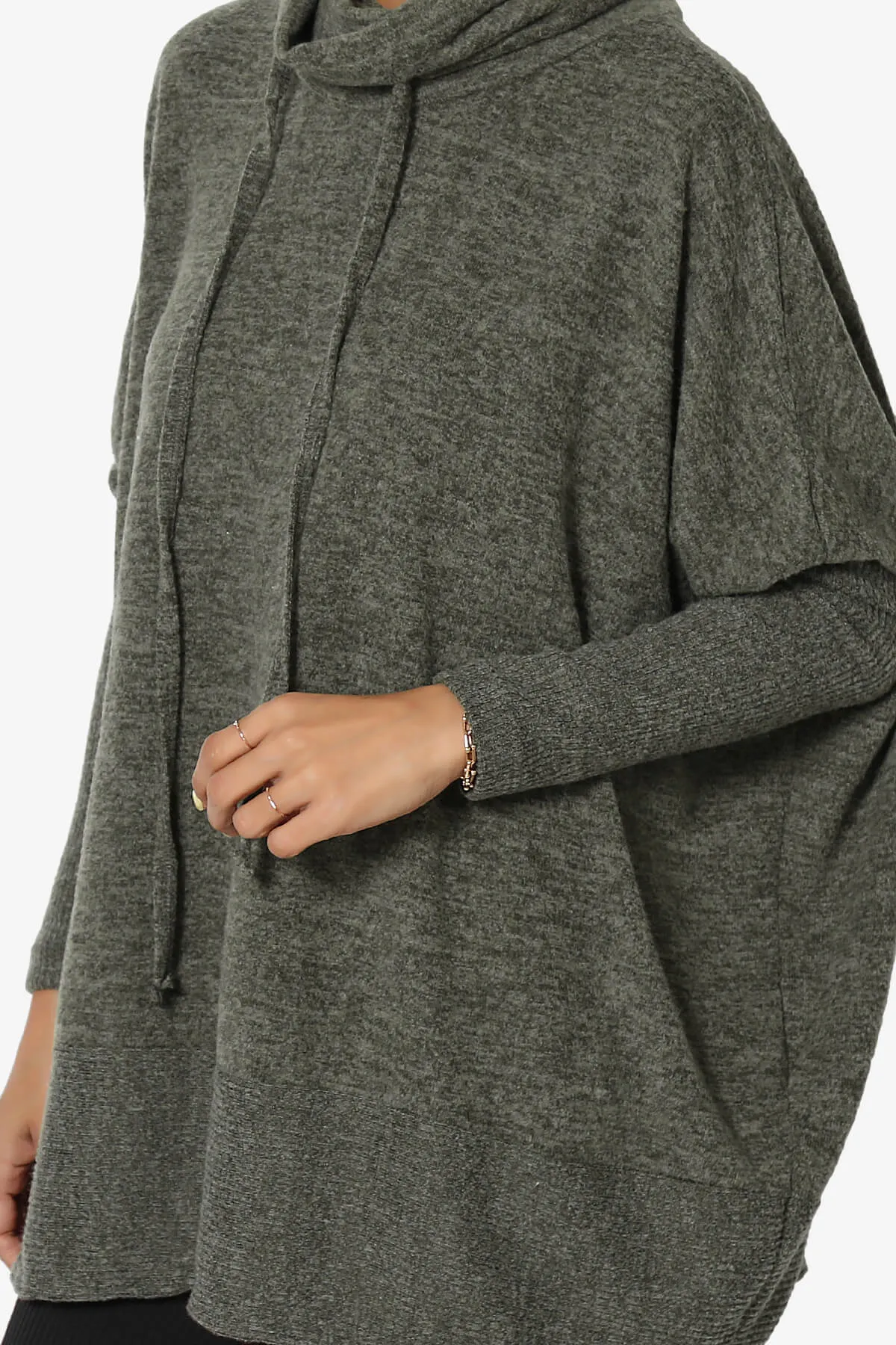 Barclay Cowl Neck Melange Knit Oversized Sweater