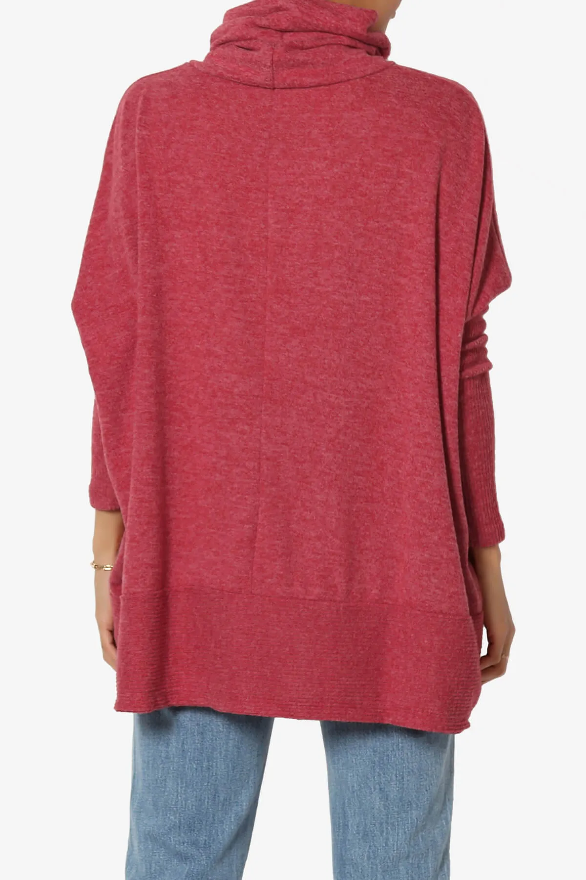 Barclay Cowl Neck Melange Knit Oversized Sweater