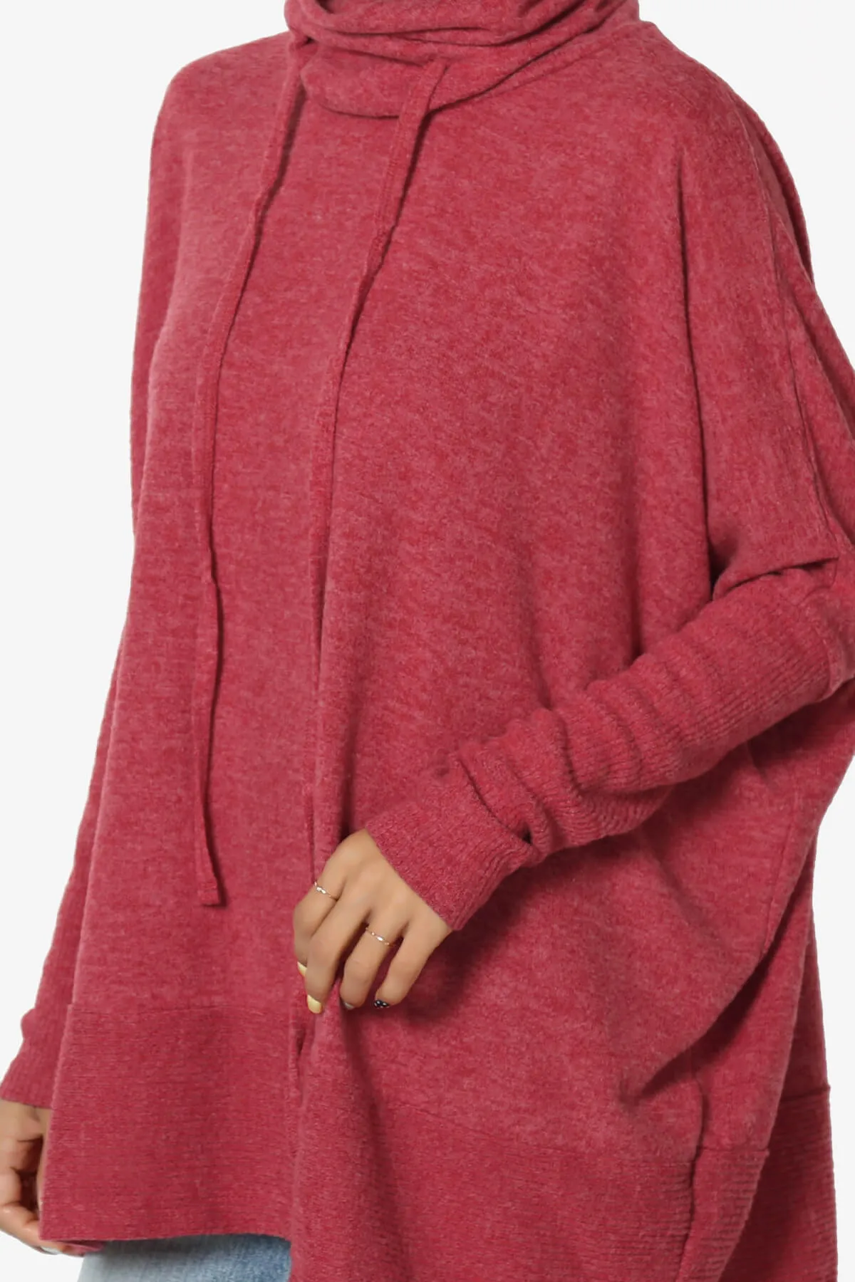 Barclay Cowl Neck Melange Knit Oversized Sweater