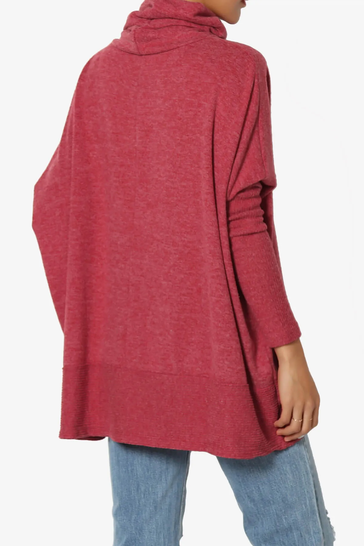 Barclay Cowl Neck Melange Knit Oversized Sweater