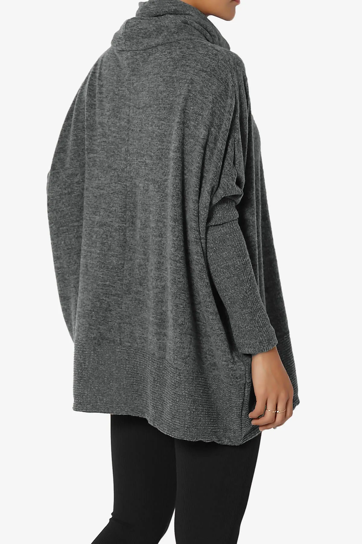 Barclay Cowl Neck Melange Knit Oversized Sweater