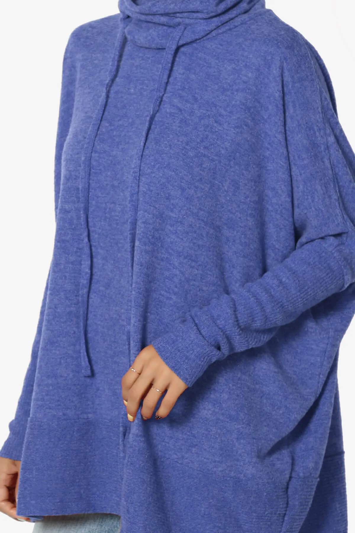 Barclay Cowl Neck Melange Knit Oversized Sweater