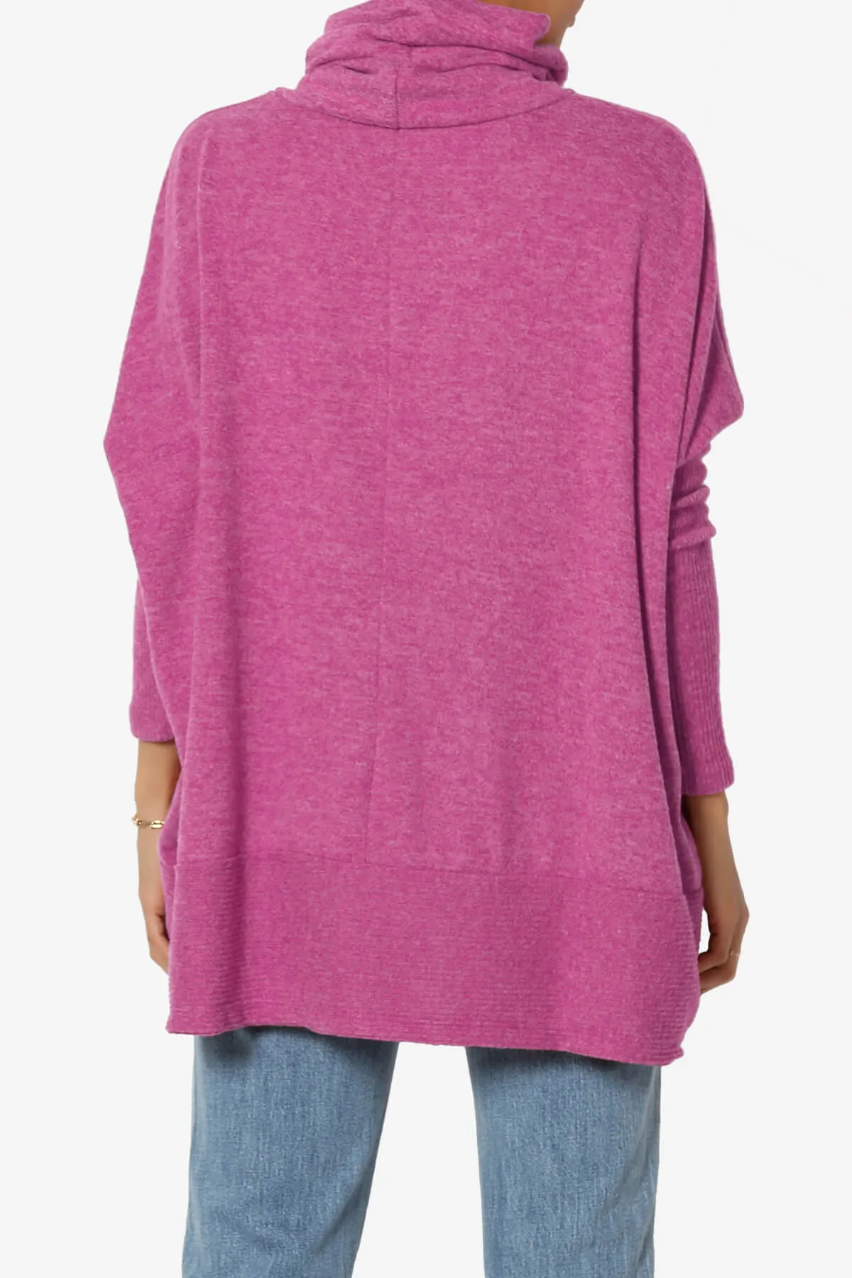 Barclay Cowl Neck Melange Knit Oversized Sweater