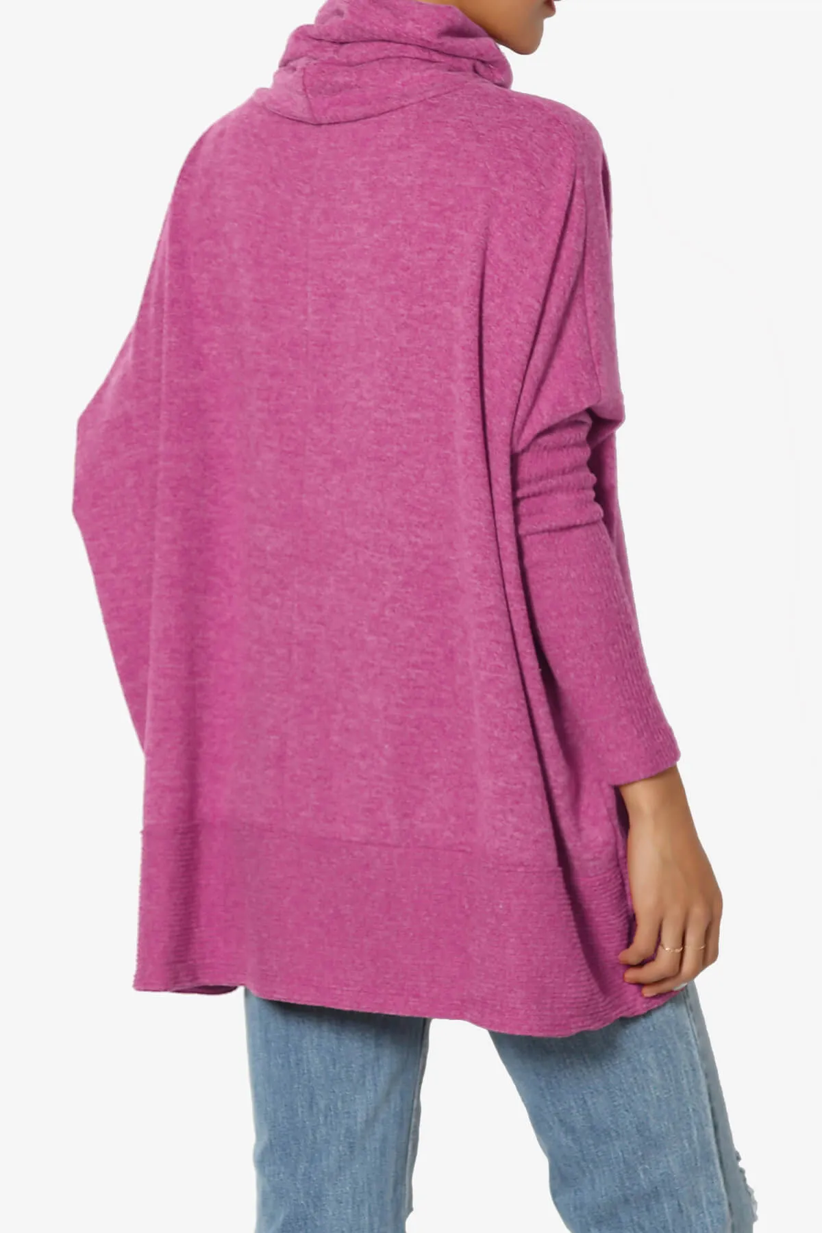 Barclay Cowl Neck Melange Knit Oversized Sweater