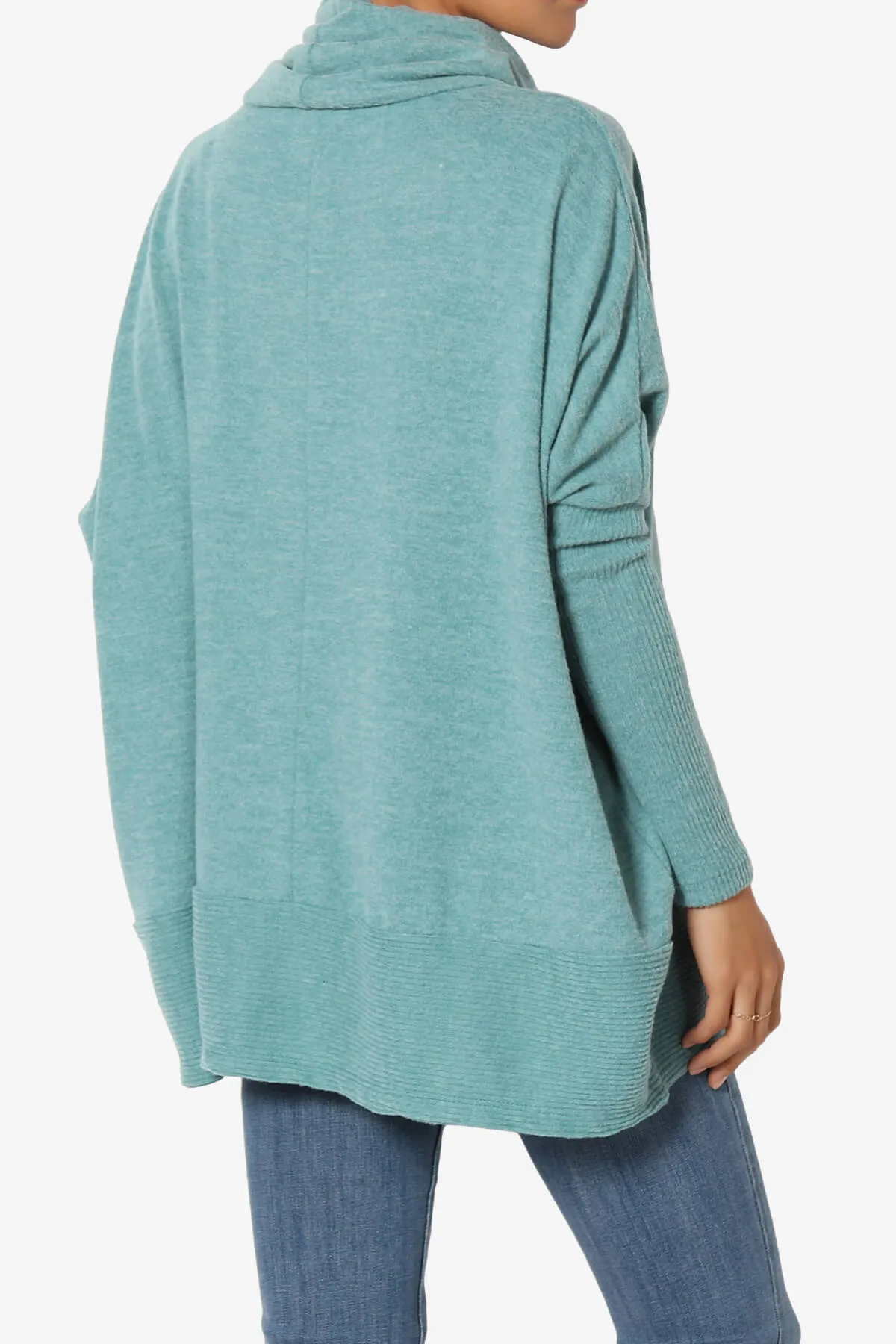Barclay Cowl Neck Melange Knit Oversized Sweater