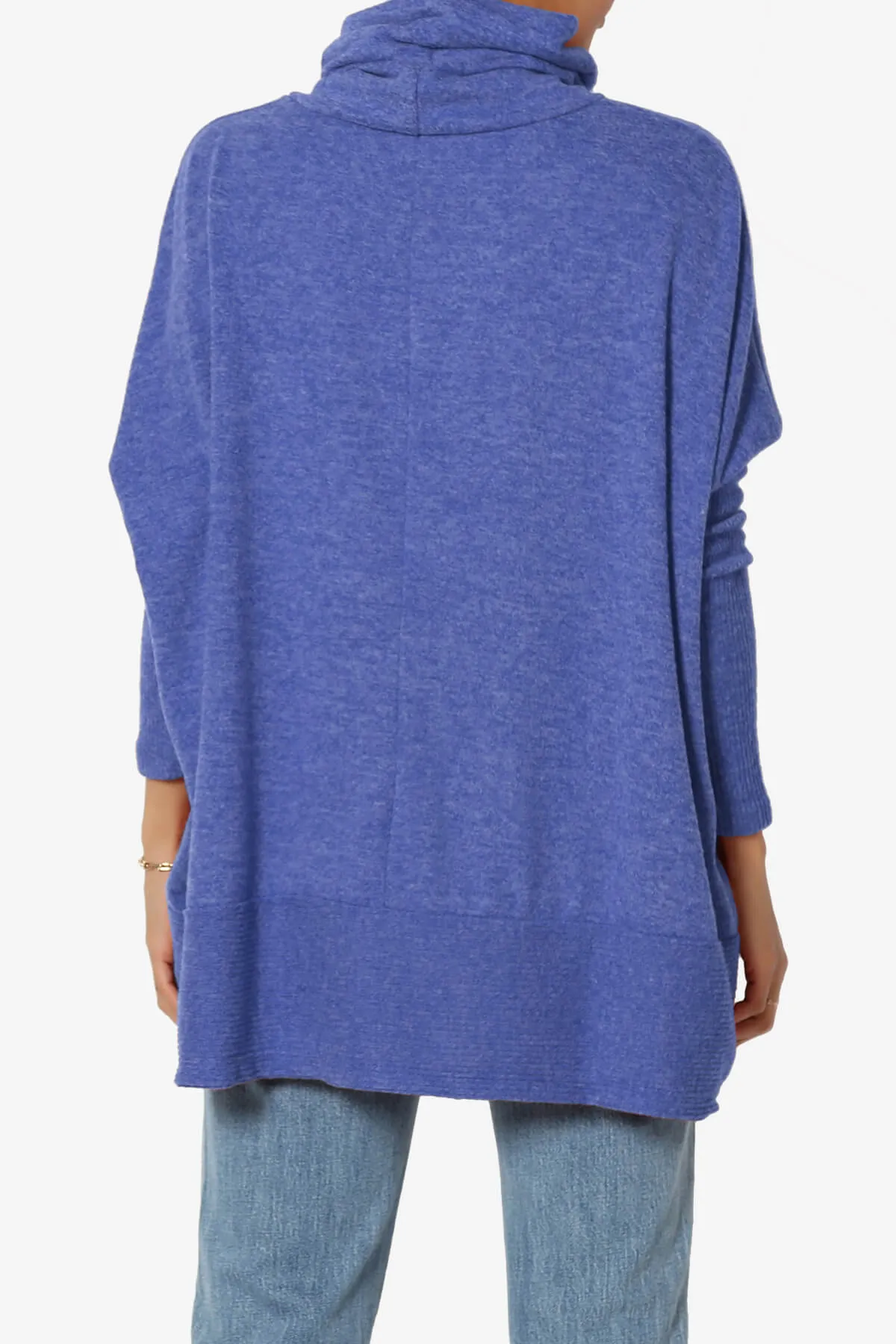 Barclay Cowl Neck Melange Knit Oversized Sweater