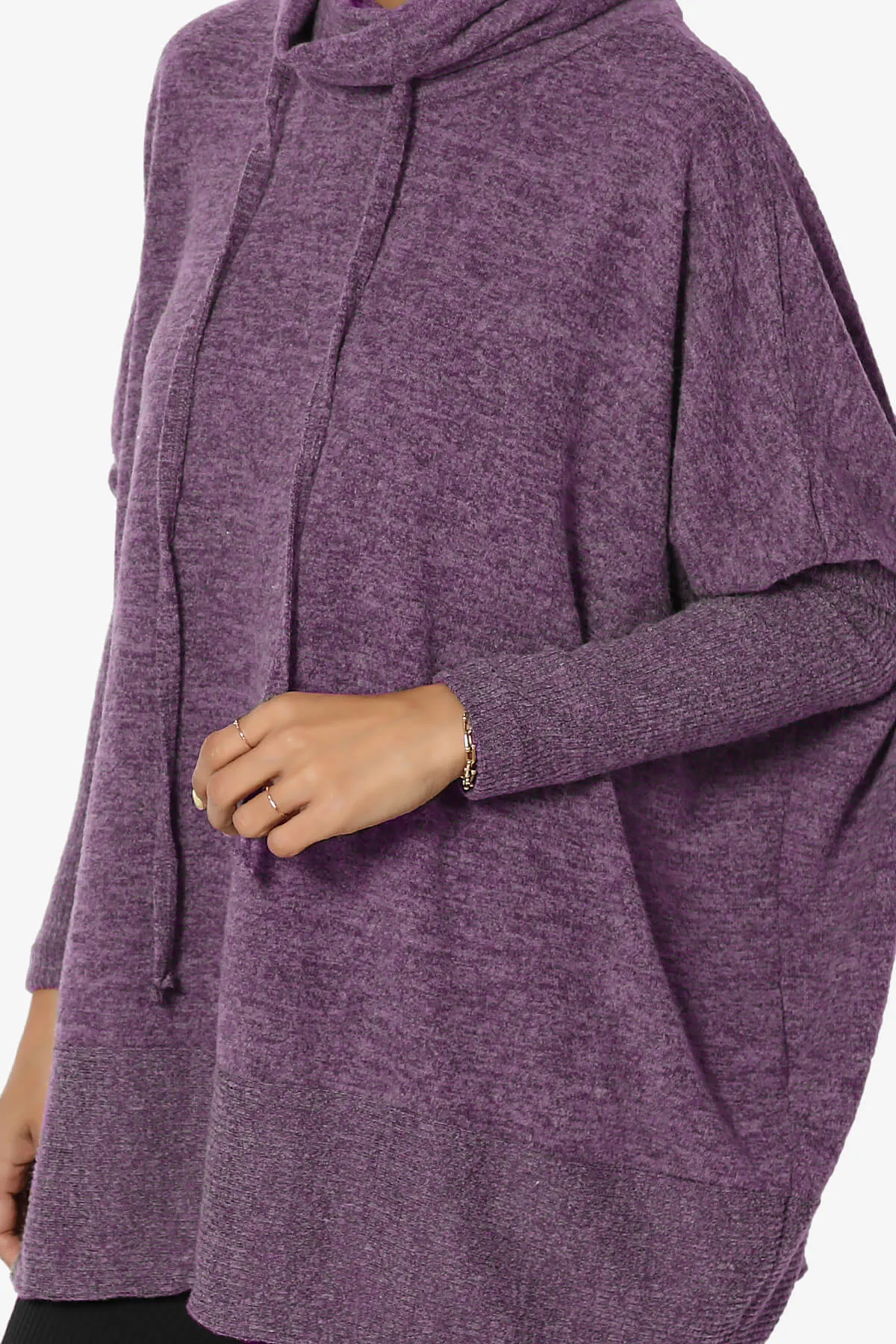 Barclay Cowl Neck Melange Knit Oversized Sweater
