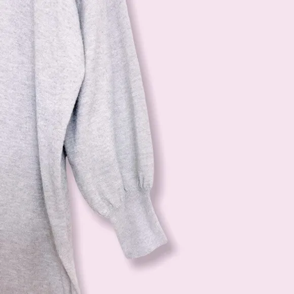 BB Dakota Steve Madden Olivia Sweater Dress Grey Crewneck Knit Womens Size Small
