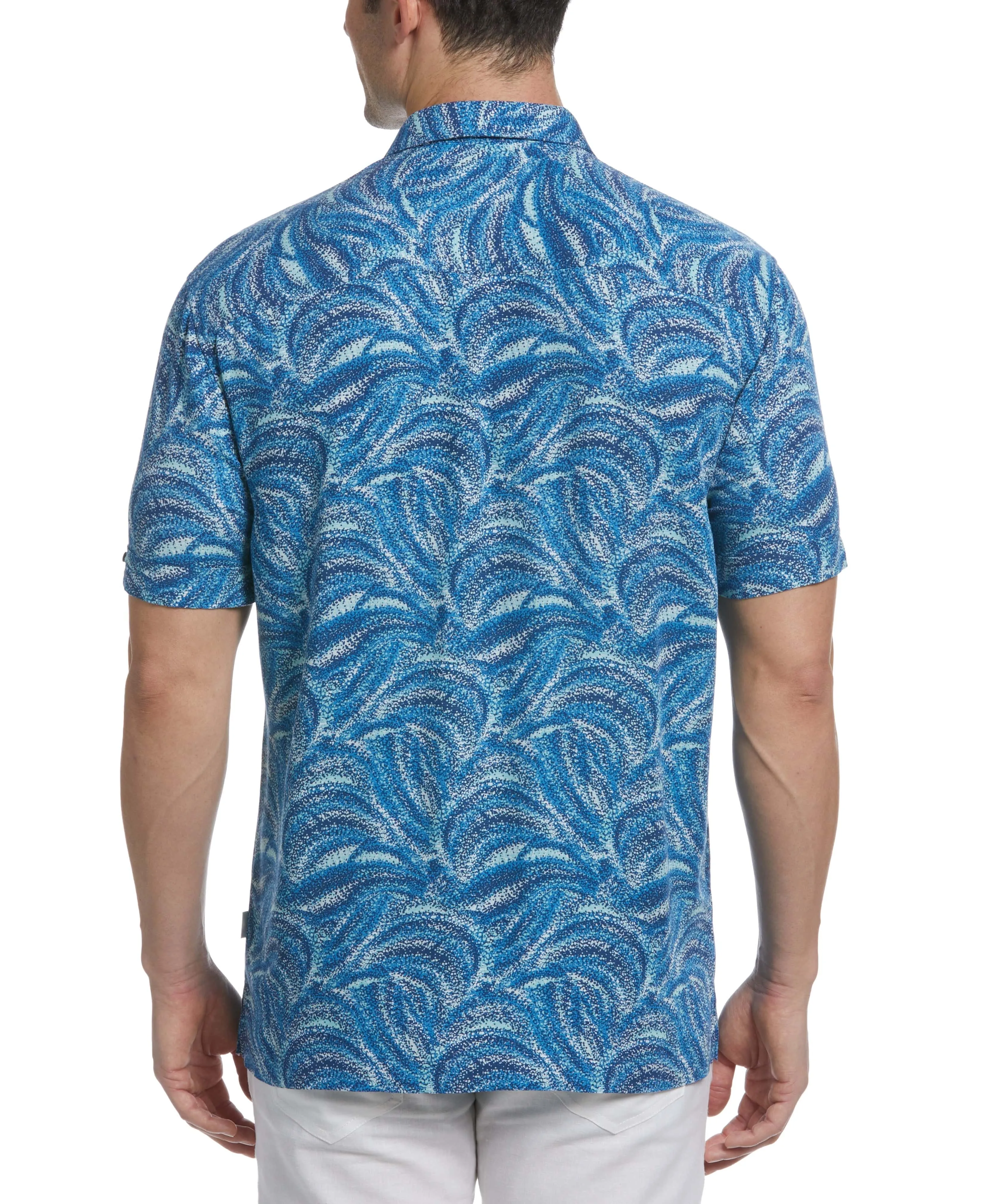 Big & Tall Textured Wave Print Shirt