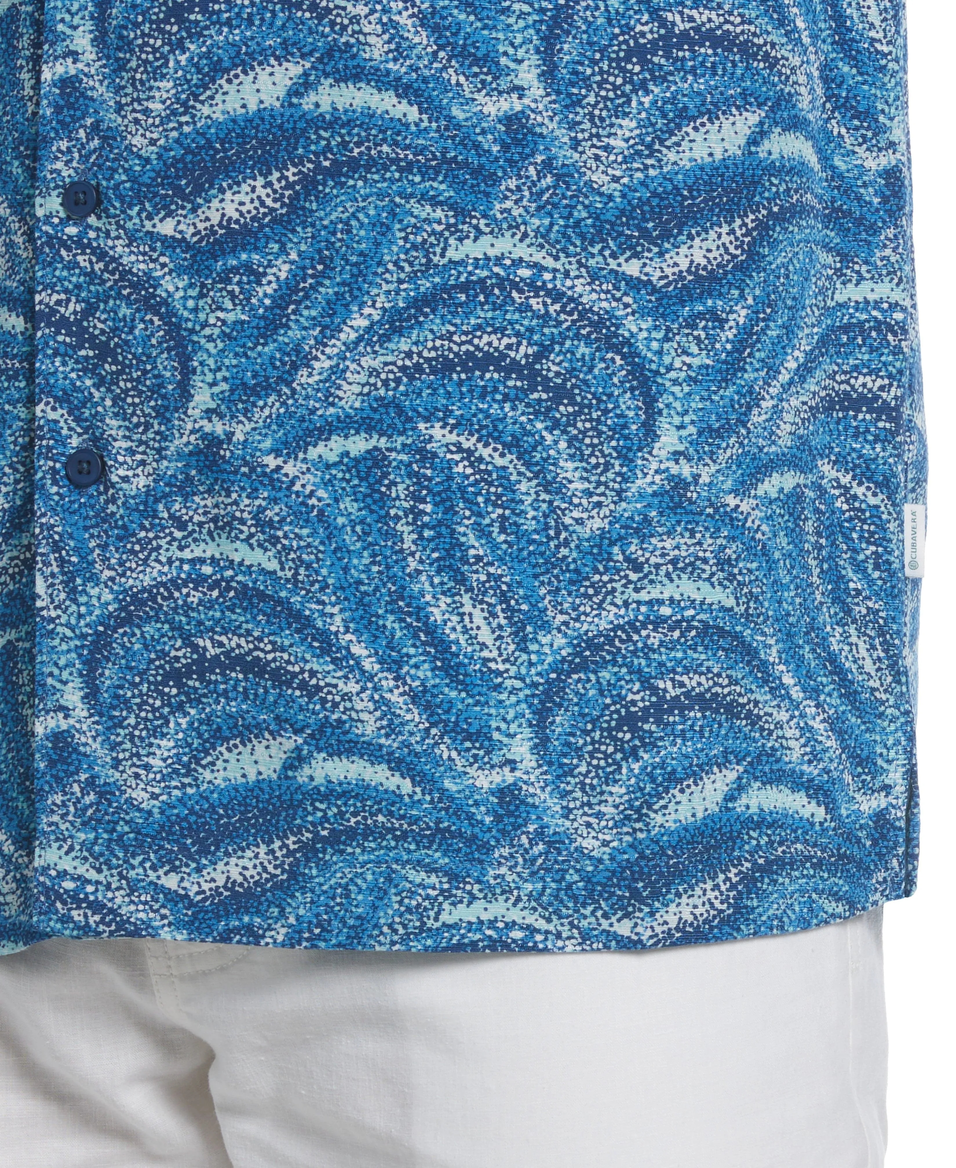 Big & Tall Textured Wave Print Shirt