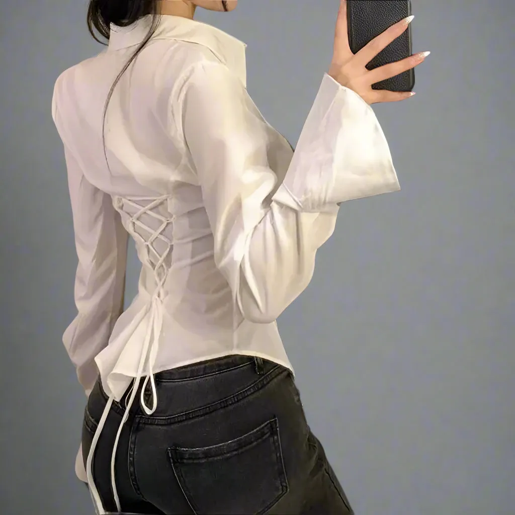 Black Bell Sleeve Top