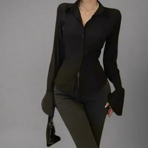 Black Bell Sleeve Top