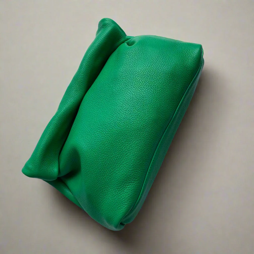 Bluedaye Foldover Leather Evening Clutch