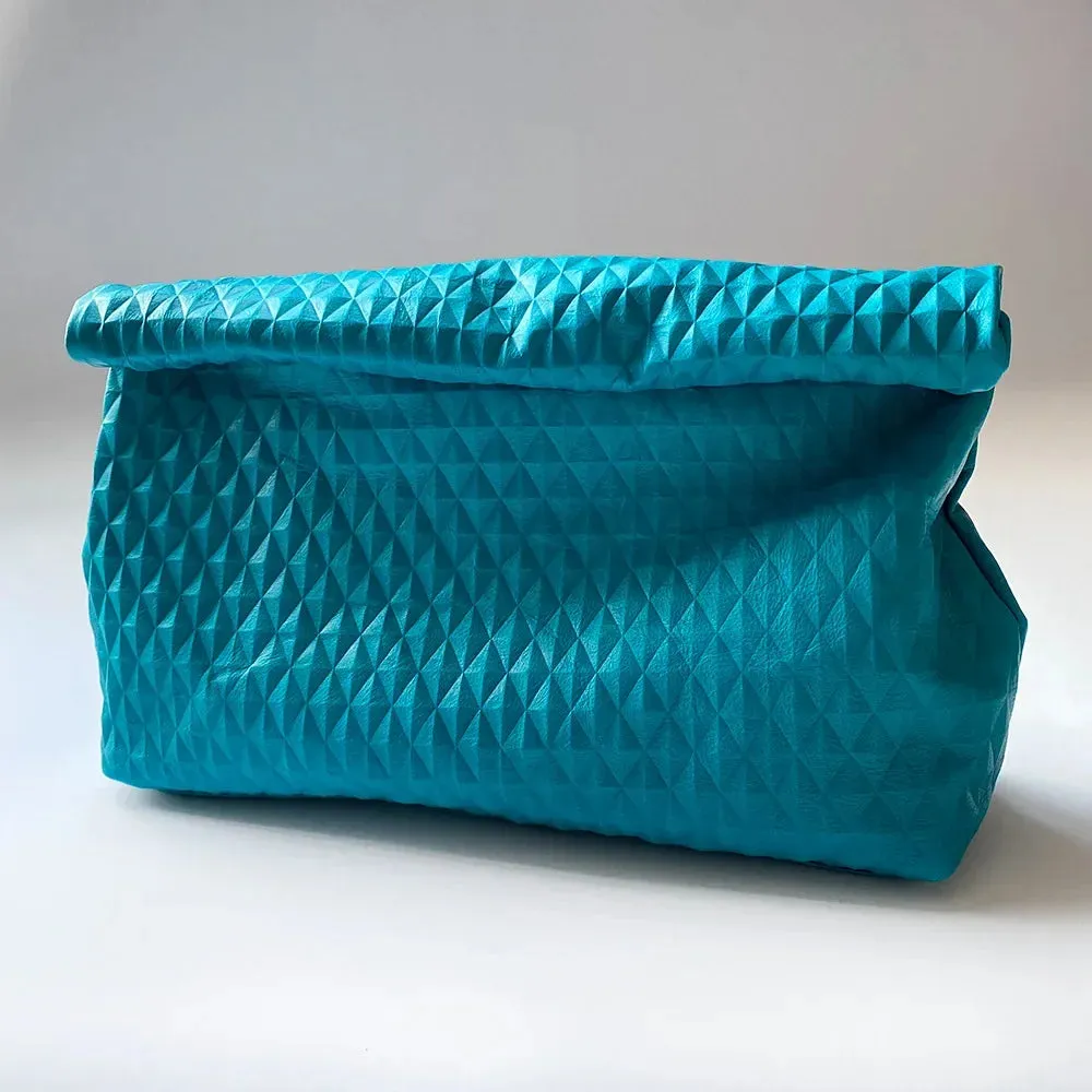 Bluedaye Foldover Leather Evening Clutch