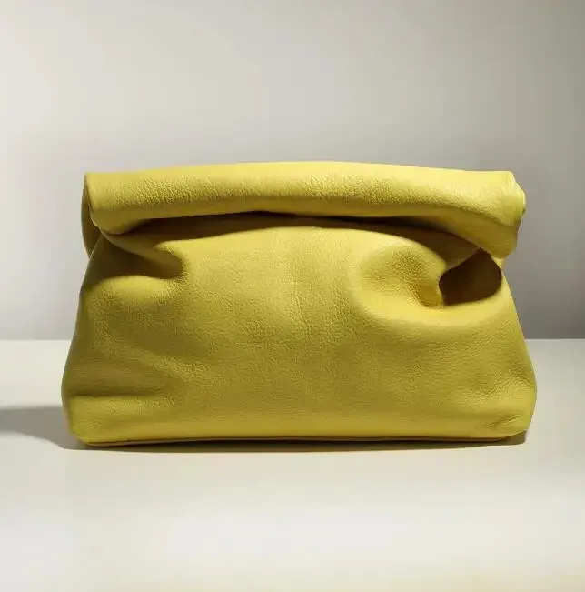 Bluedaye Foldover Leather Evening Clutch