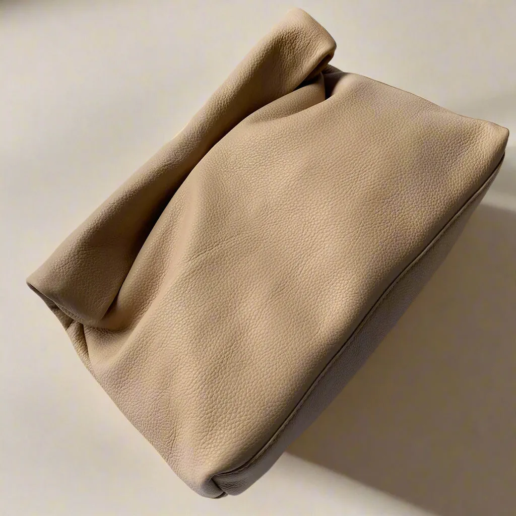 Bluedaye Foldover Leather Evening Clutch