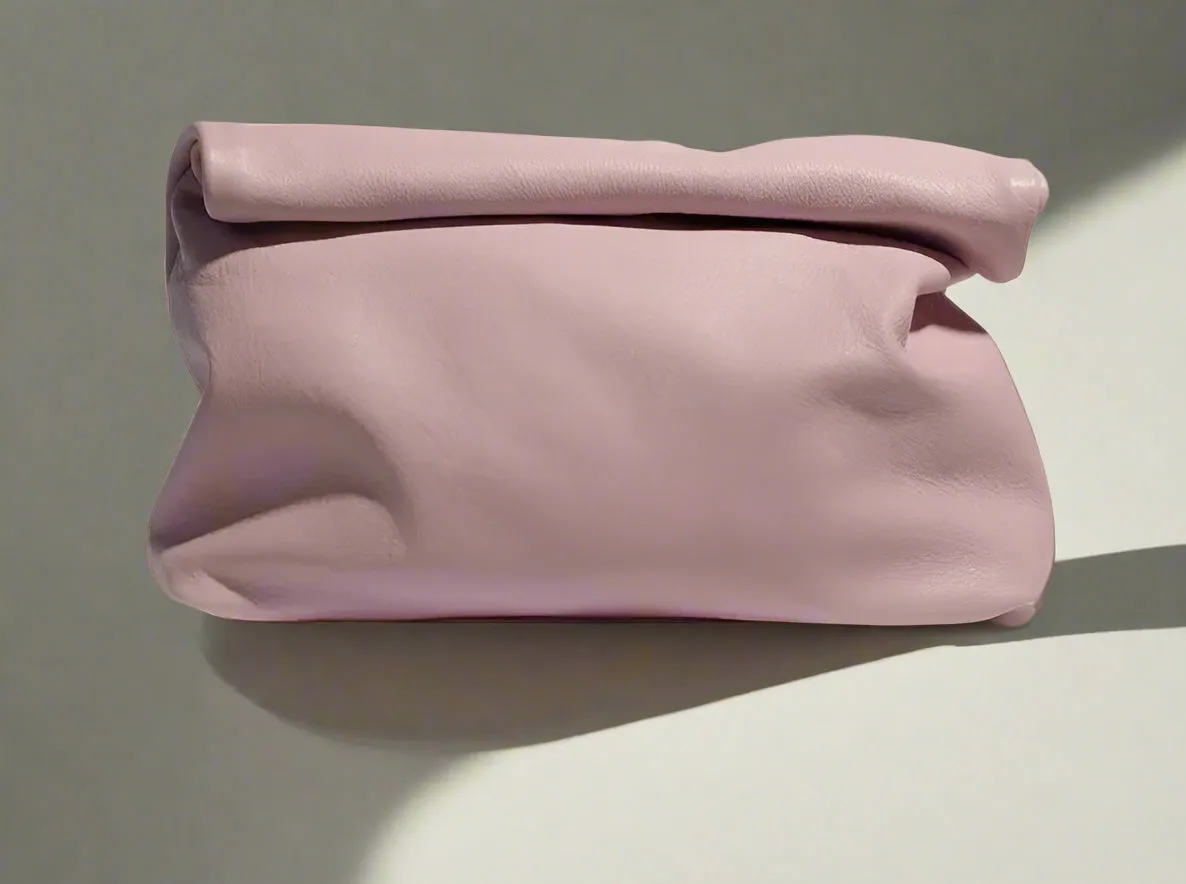Bluedaye Foldover Leather Evening Clutch