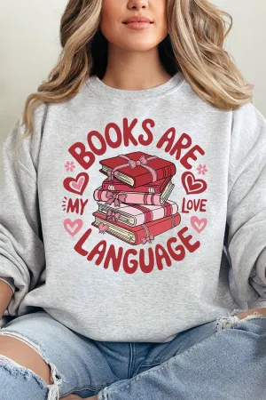 Books Are My Love Language Heavy-weight Crew Sweatshirt