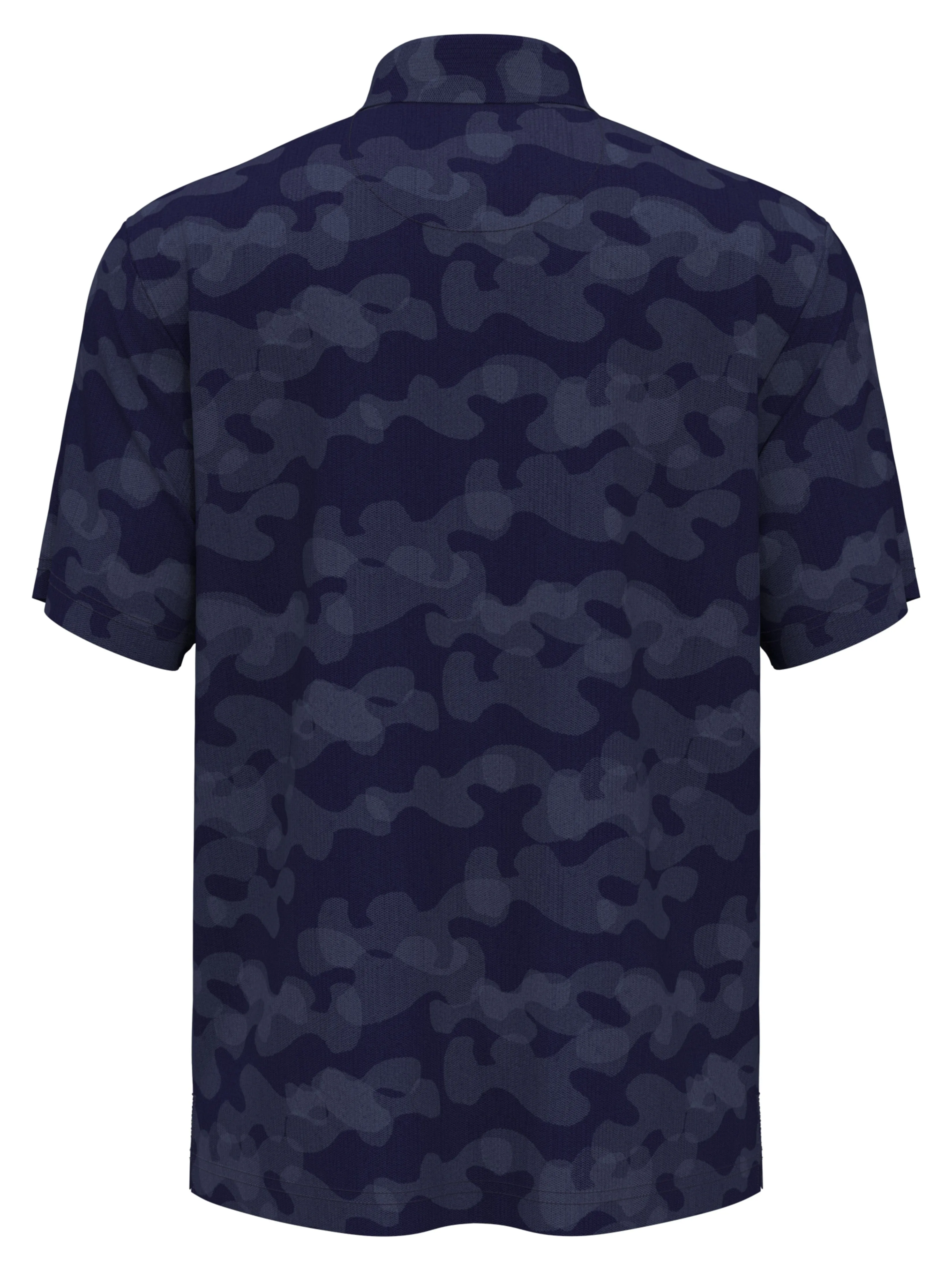 Boys Camo Print Herringbone Golf Polo