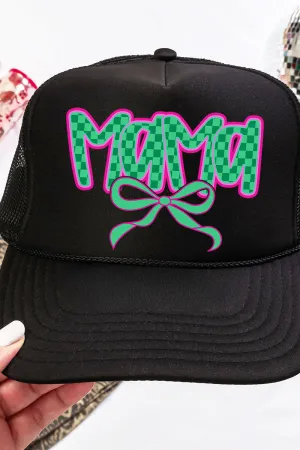 Bright Checkered Mama Otto Black Foam Front Trucker Hat