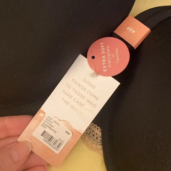 Cacique Black Lightly Lined Full Coverage Bra 40F