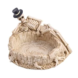 CALANDIS Skull Ashtray Spooky Resin Halloween Decoration Desktop Ornament Collection