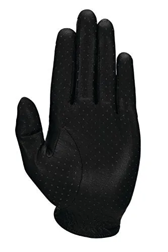 Callaway Golf 2017 Women's OptiColor Leather Glove, Black, Medium, Worn on Left Hand