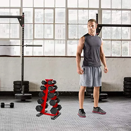 CAP Barbell A-Frame Dumbbell Weight Rack, Red