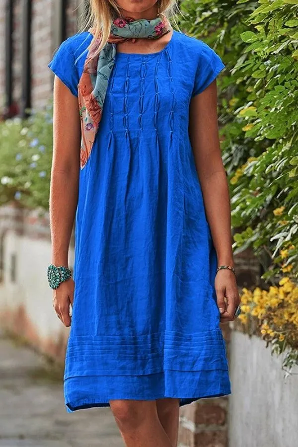 Casual Short Sleeve Midi Dress
