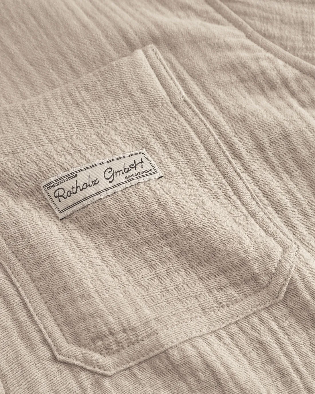 Casual Unisex Shirt Washed Sand