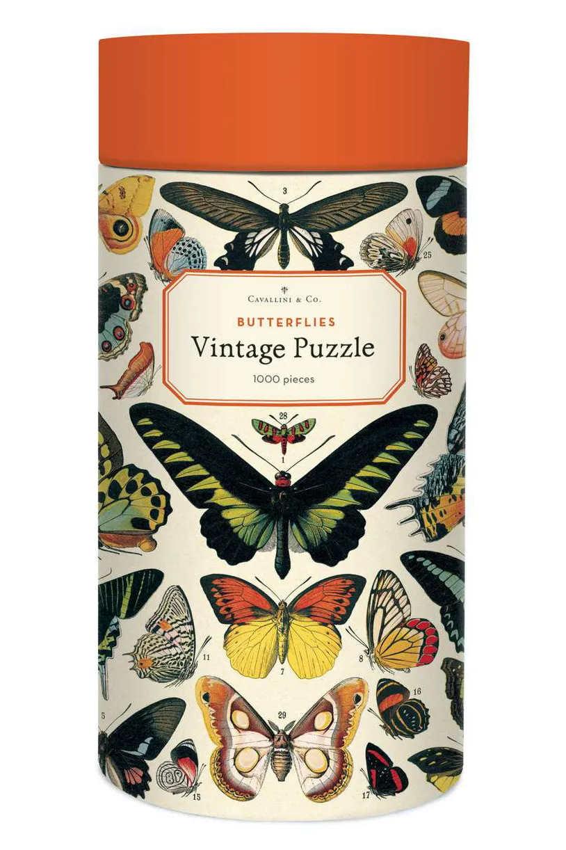 Cavallini & Co - Butterflies 1000 Piece Vintage Puzzle