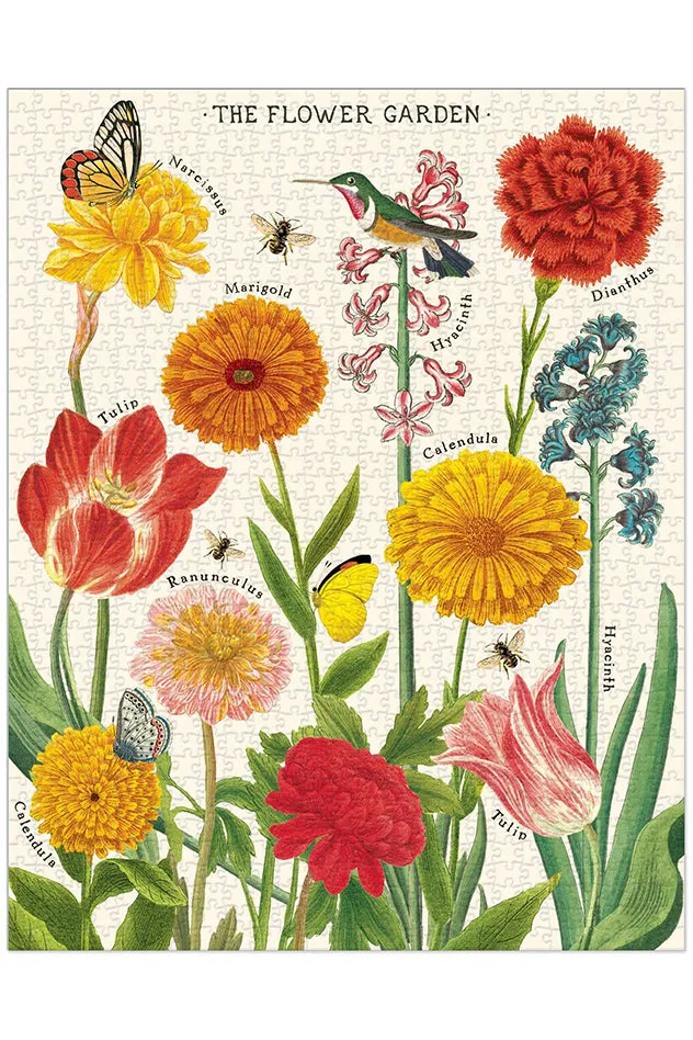 Cavallini & Co - Flower Garden 1000 Piece Vintage Puzzle