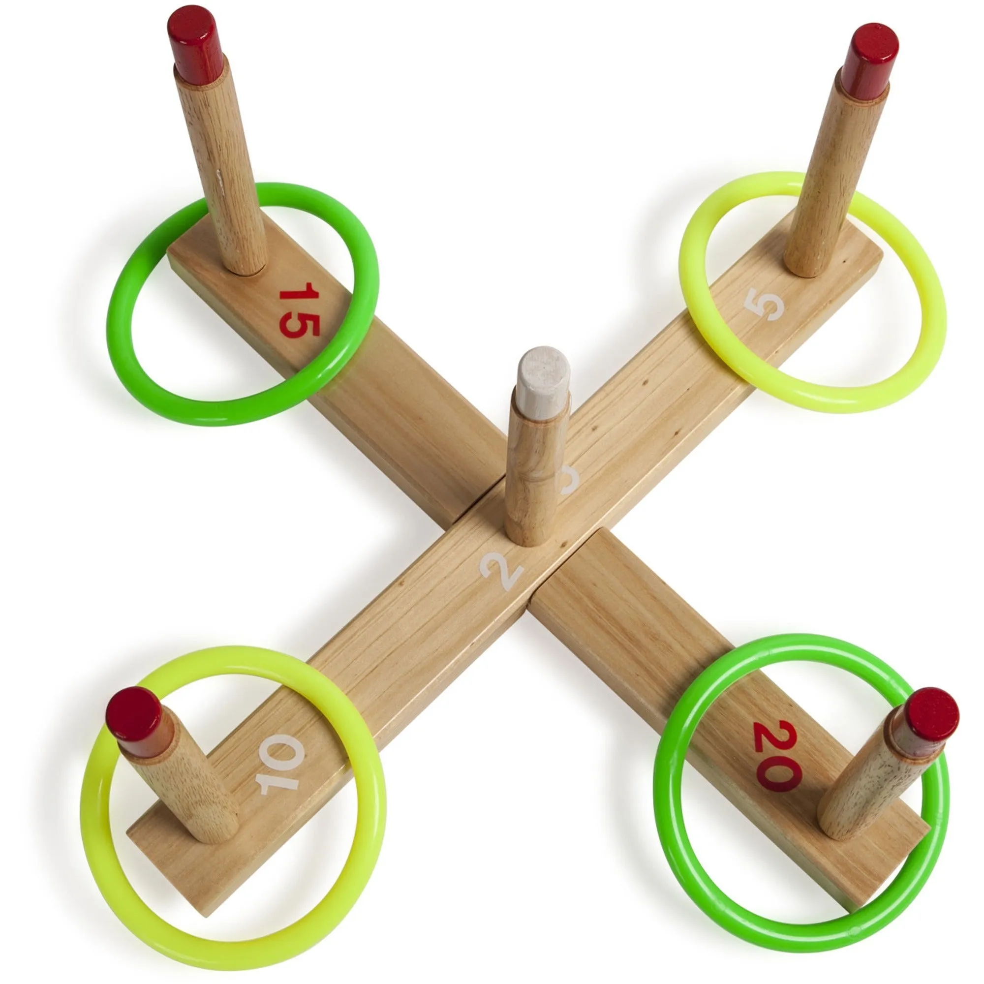 Champion Sports Wooden Target Ring Toss Set