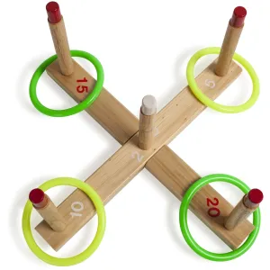 Champion Sports Wooden Target Ring Toss Set