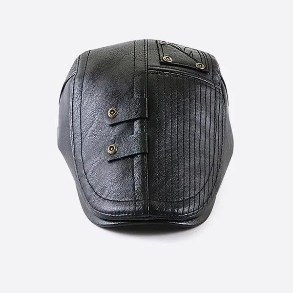 Chapeau en Cuir Style Vintage