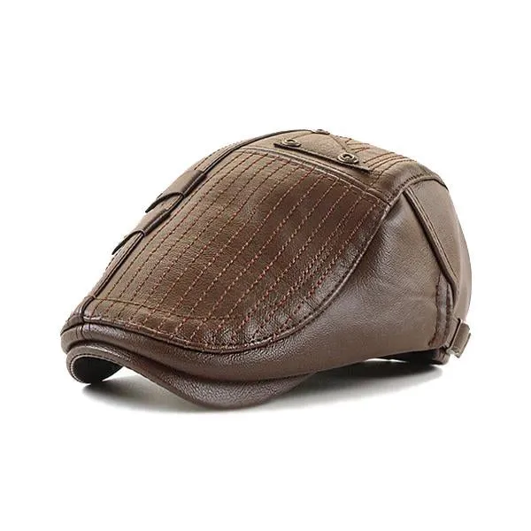 Chapeau en Cuir Style Vintage