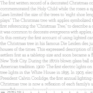 Classic Christmas, History of the Tree Text in White