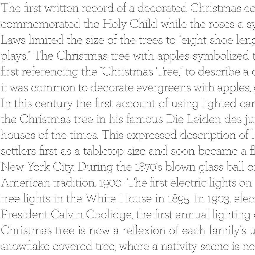 Classic Christmas, History of the Tree Text in White