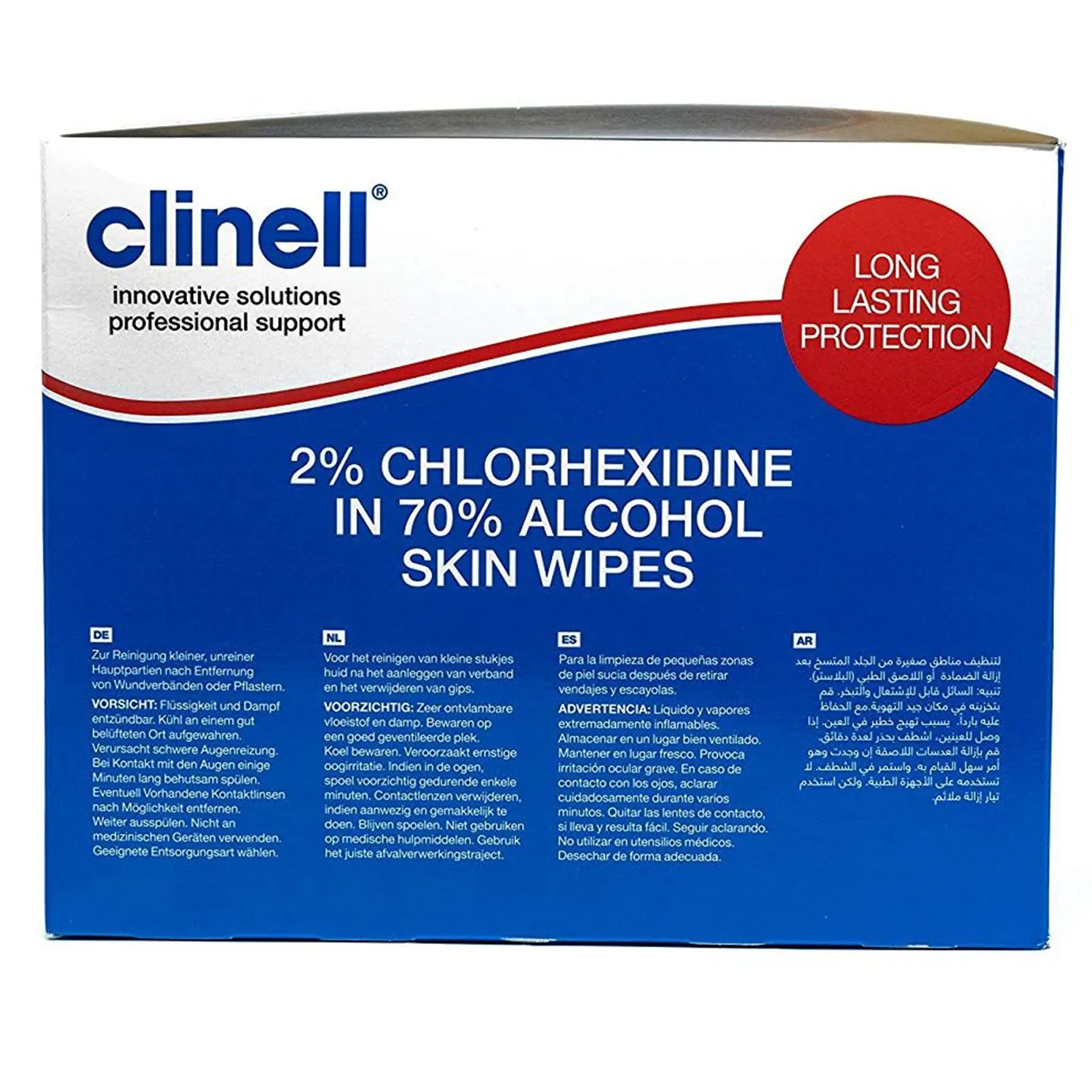 Clinell 70% Alcohol Skin Wipes Sachets | Pack of 200