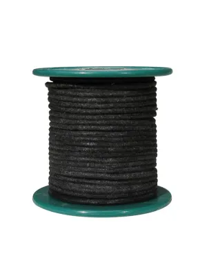 Cloth Covered Copper Wire - Vintage Style - 18 gauge (1mm2) - Black - 1m