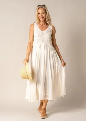 Coraline Cotton Dress in Cream