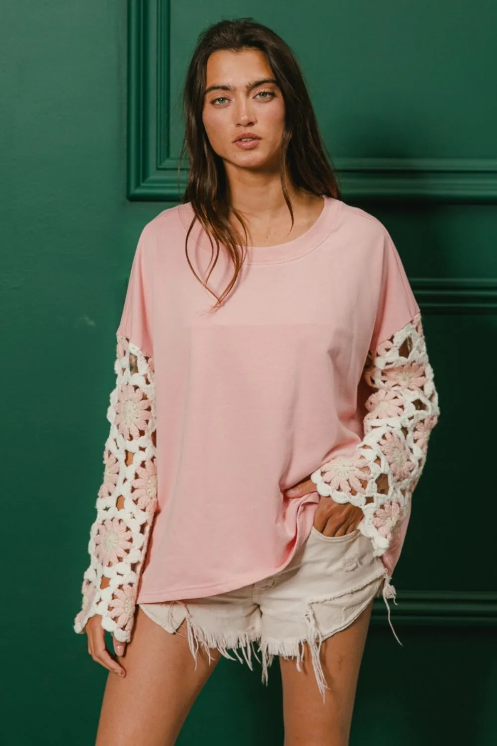 Crochet Sleeve Top