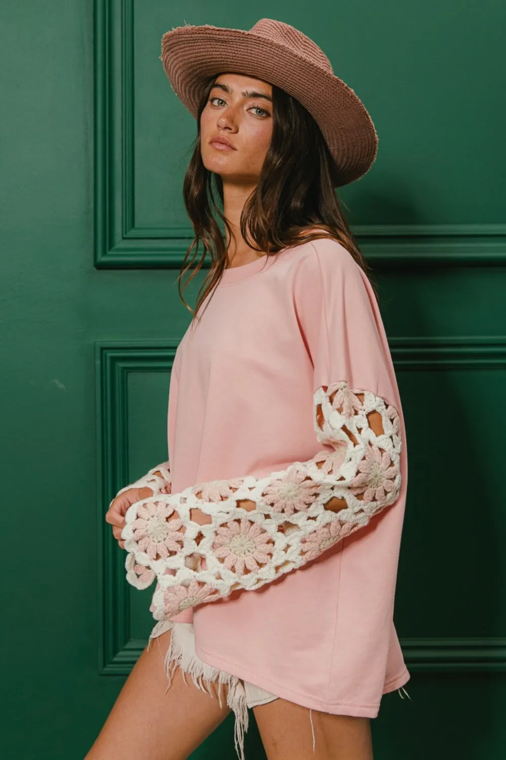 Crochet Sleeve Top