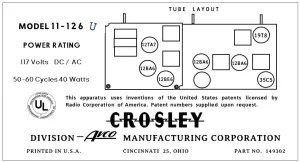 CROSLEY-11-126U