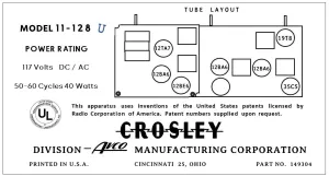 CROSLEY-11-128U