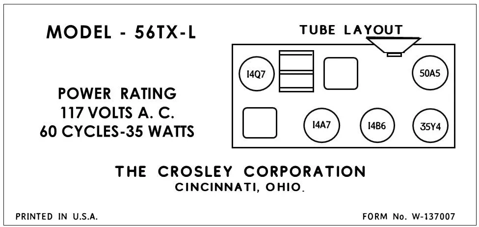 CROSLEY-56TX-L