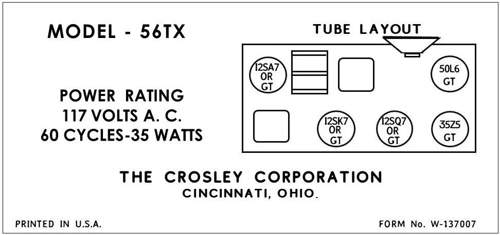 CROSLEY-56TX