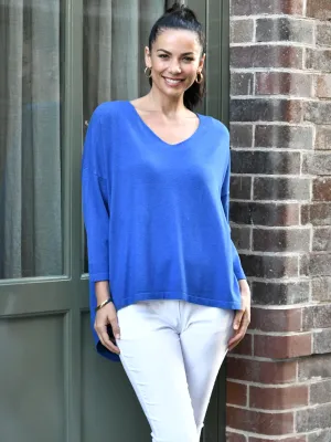 Danika Royal Wool Knit Jumper