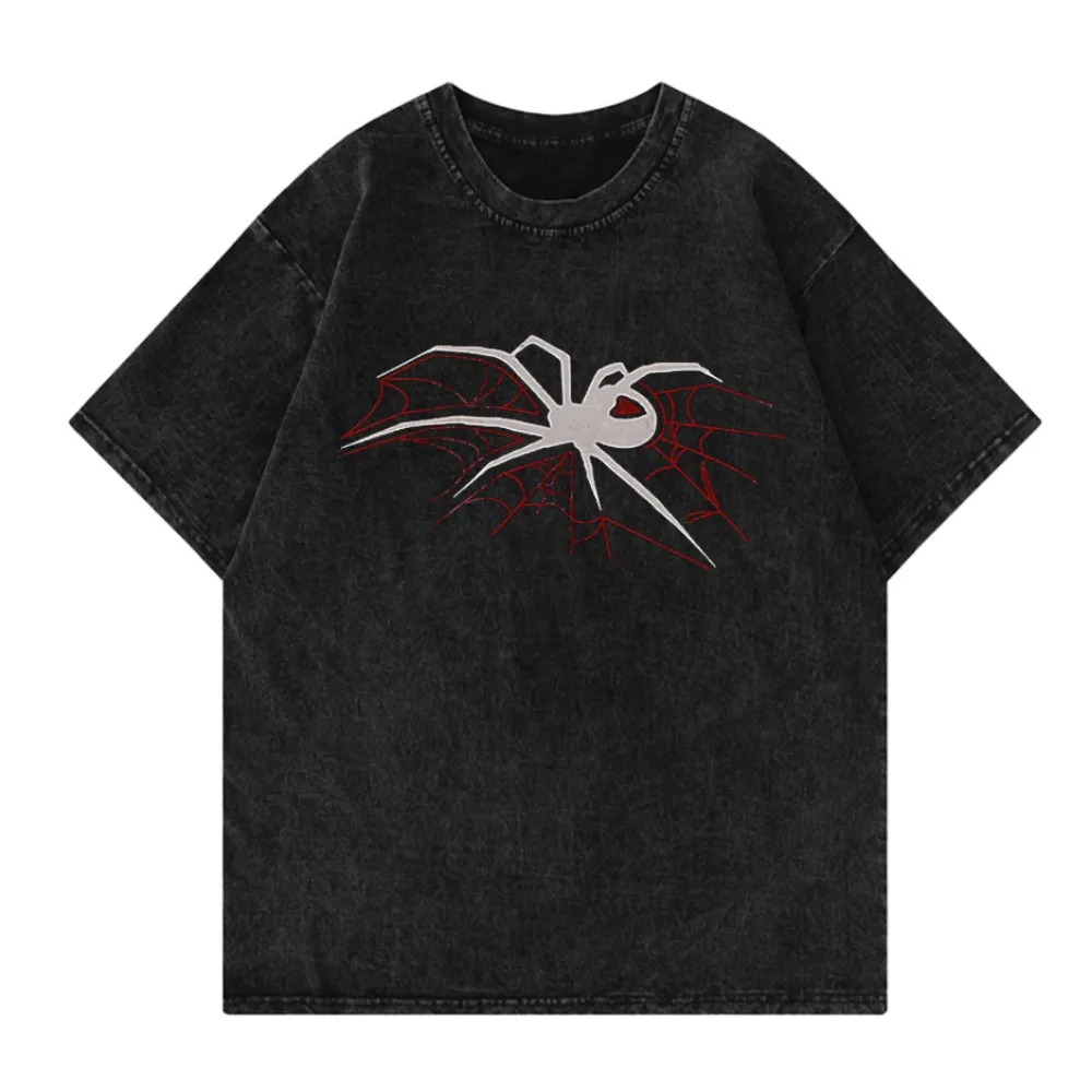 Dark Daring Spider Print T-shirt