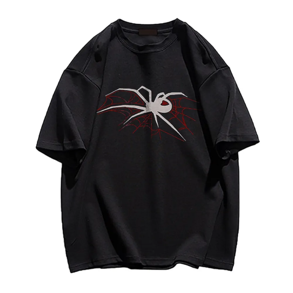 Dark Daring Spider Print T-shirt